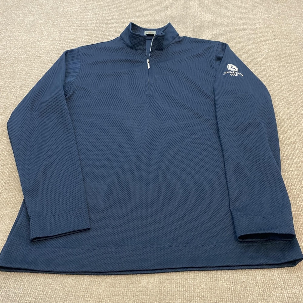 Fennec Pullover Shirt Womens XL Quarter Zip John Deere Golf Logo Performance